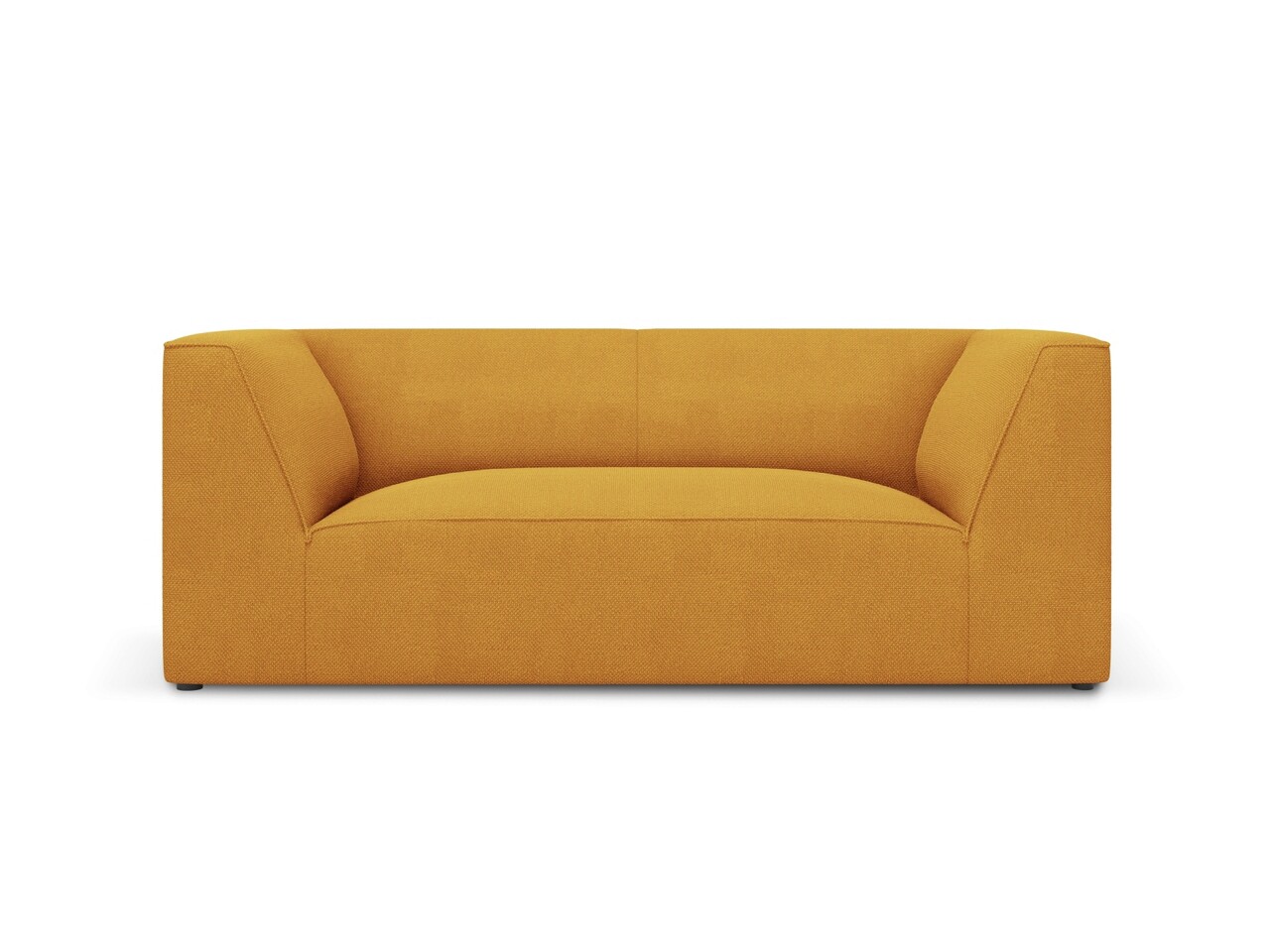 Canapea 2 locuri, Ruby, Micadoni Home, BL, 174x93x69 cm, poliester, galben - imagine 7